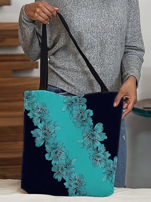 Women’s Floral Polyester Tote Bag - Image 5