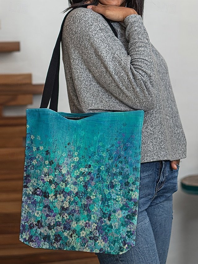 Women’s Floral Polyester Tote Bag - Image 7