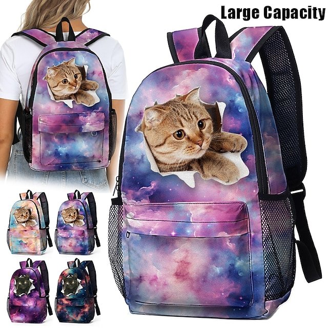 Women’s Cat Polyester Backpack