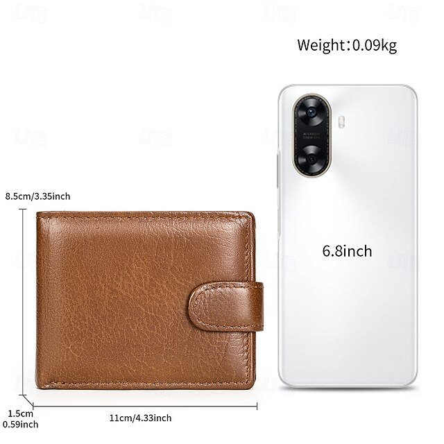 Unisex Cowhide Wallet - Image 3