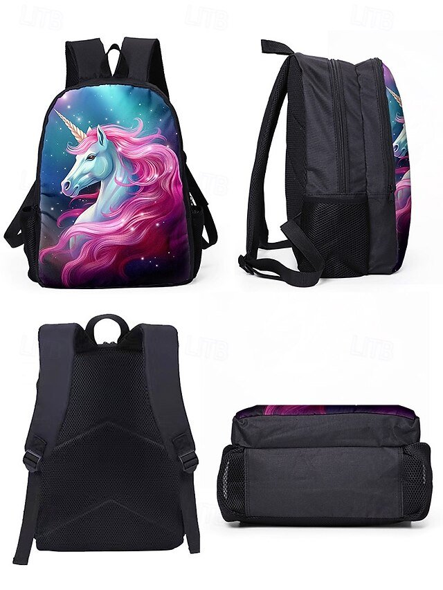 Girls 3-Piece Unicorn Backpack Set - Image 7
