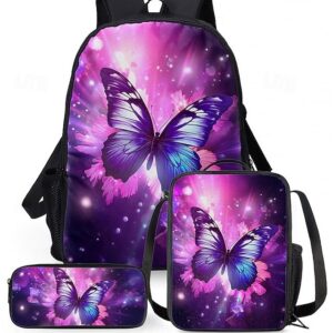 Girls’ Butterfly Oxford Backpack Set