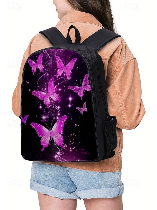 Girls’ Butterfly Oxford Backpack Set - Image 2