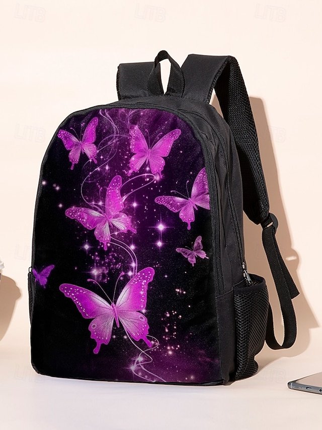 Girls’ Butterfly Oxford Backpack Set - Image 3