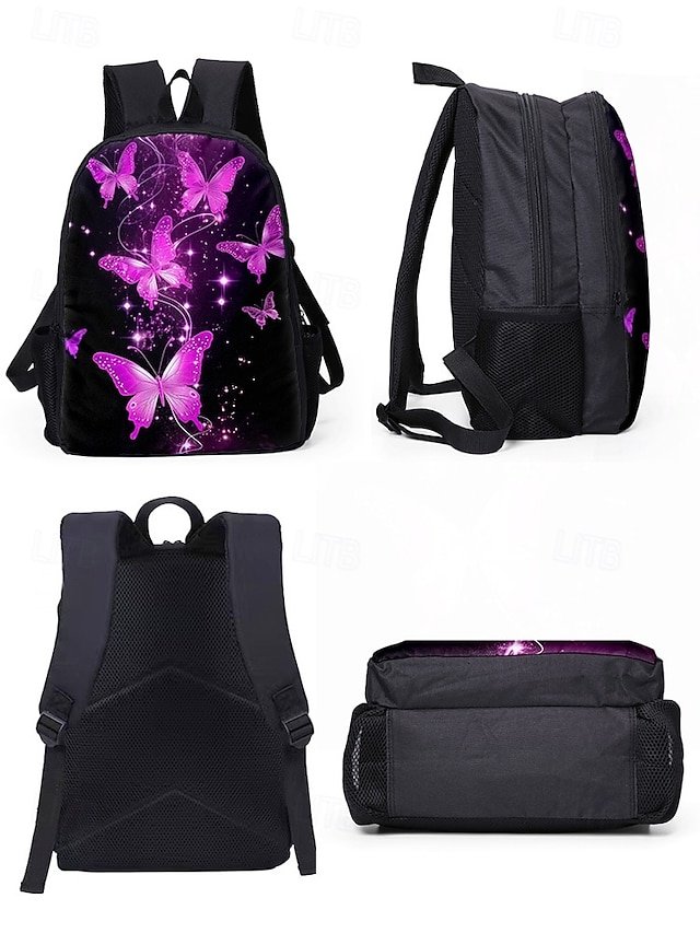 Girls’ Butterfly Oxford Backpack Set - Image 6