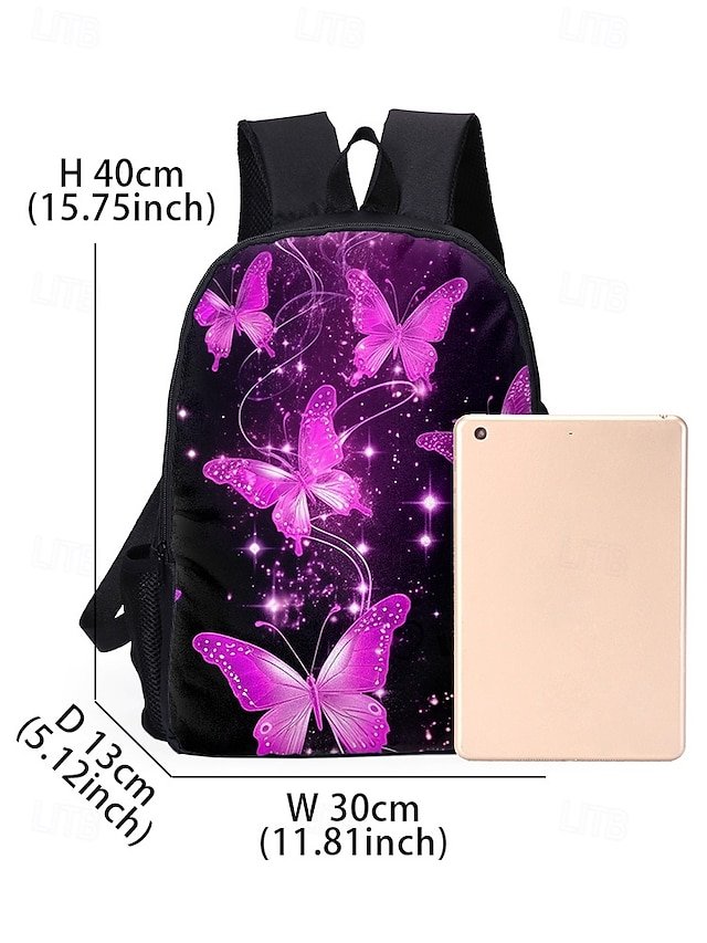 Girls’ Butterfly Oxford Backpack Set - Image 8