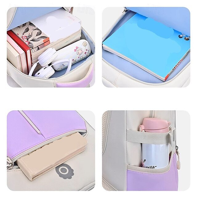 Girls’ Polyester Backpack with Zipper - Image 5