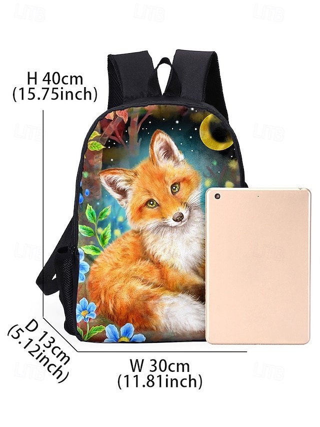 Girls’ Fox Oxford Backpack Set - Image 8
