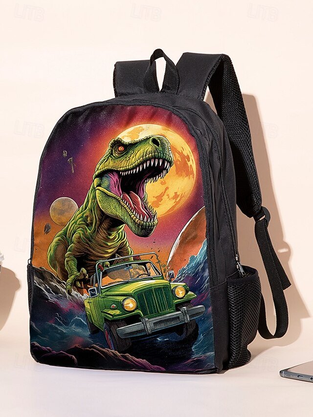 Kids’ Dinosaur Oxford Backpack Set - Image 4