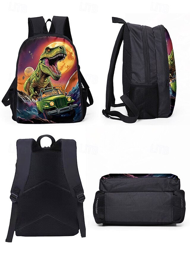 Kids’ Dinosaur Oxford Backpack Set - Image 6