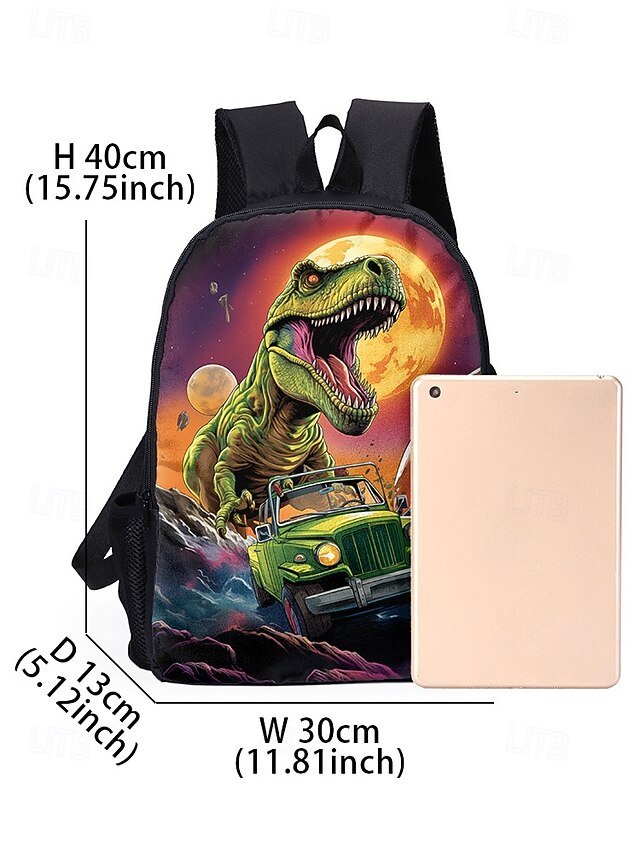 Kids’ Dinosaur Oxford Backpack Set - Image 8