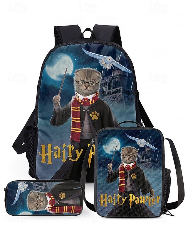 Kids’ 3-Piece Wizard Cat Backpack Set