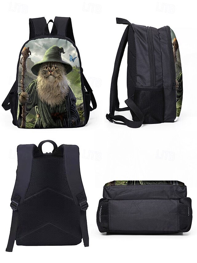Kids’ 3-Piece Wizard Cat Backpack Set - Image 7