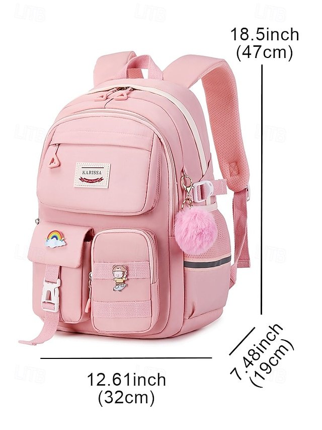 Girls’ Waterproof Nylon Backpack - Image 8