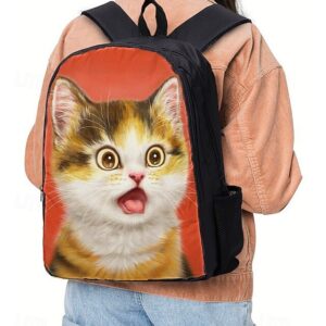 Alternative view of Kids Cute Cat Theme Three-piece Backpack Set