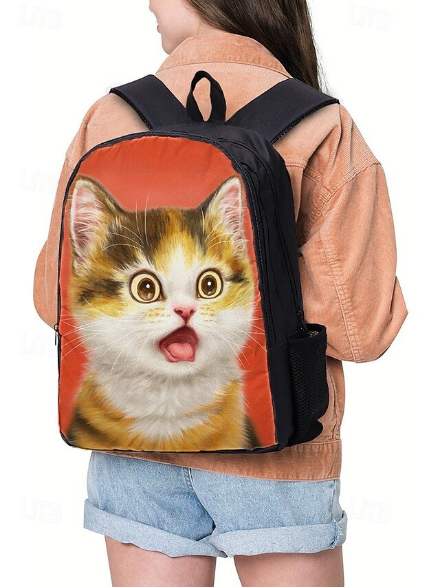 Kids Cute Cat Theme Three-piece Backpack Set - Image 2