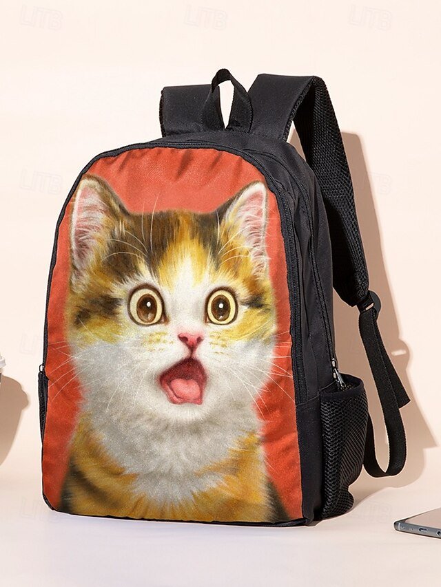Kids Cute Cat Theme Three-piece Backpack Set - Image 3