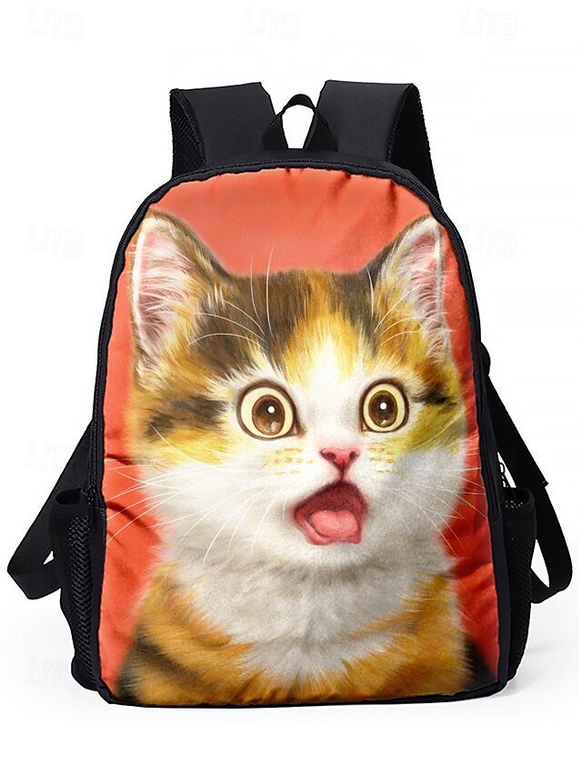 Kids Cute Cat Theme Three-piece Backpack Set - Image 4
