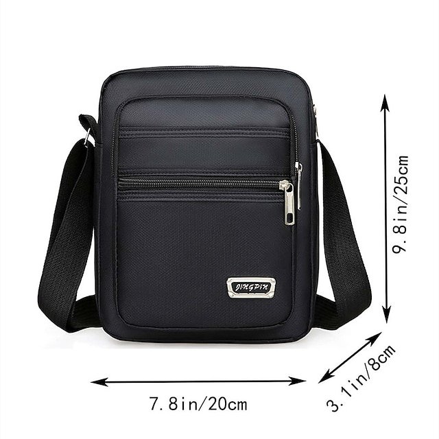 Men’s Oxford Crossbody Bag in Black - Image 4