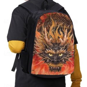 Alternative view of Men’s 3-Piece Dragon Backpack Set with Flame Print