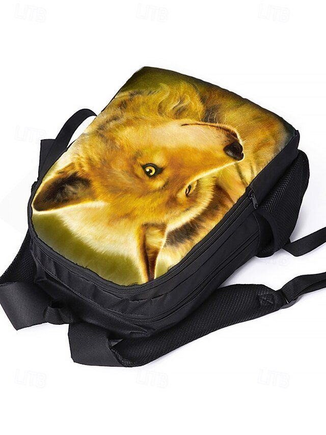 Men’s 3-Piece Wolf Design Backpack Set - Image 5