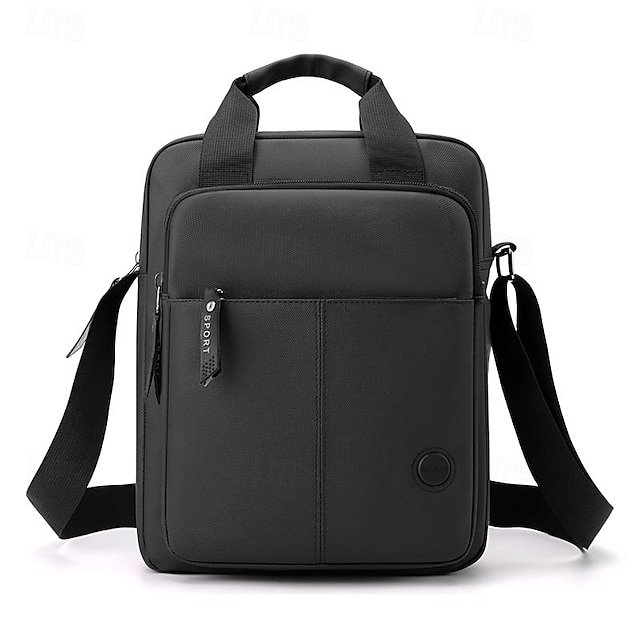 Men’s Black Water-Resistant Messenger Bag - Image 2