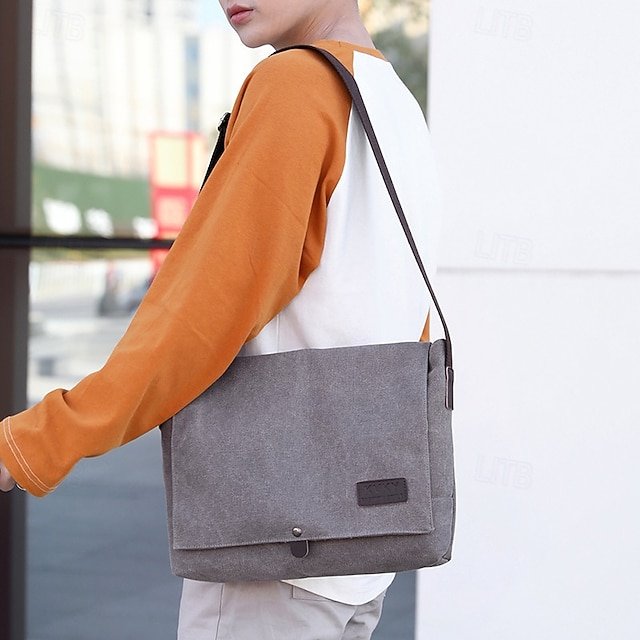 Men’s Canvas Messenger Bag - Image 6