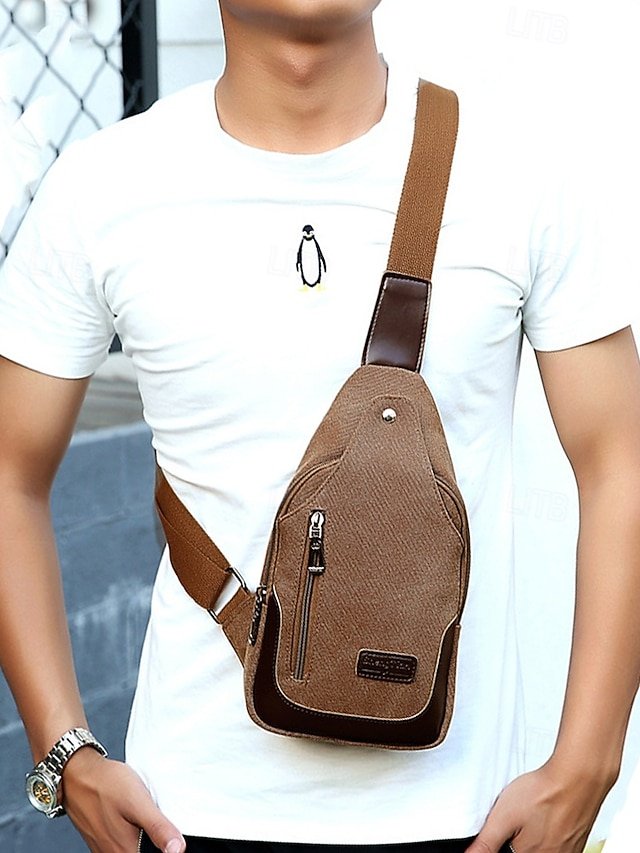 Men’s Canvas Sling Bag - Image 2