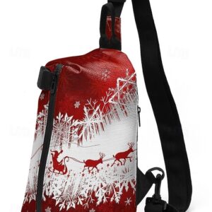 Men’s Christmas Sling Bag with Zipper