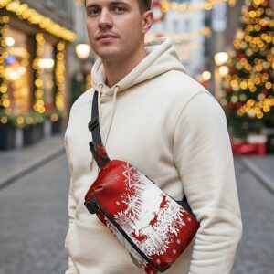 Alternative view of Men’s Christmas Sling Bag with Zipper