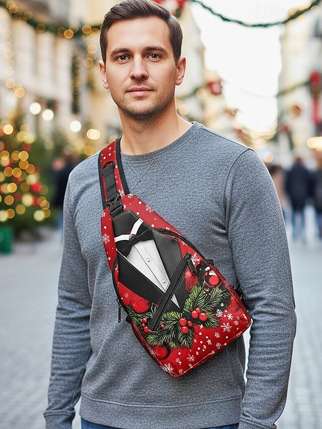 Men’s Lightweight Christmas Sling Bag - Image 2