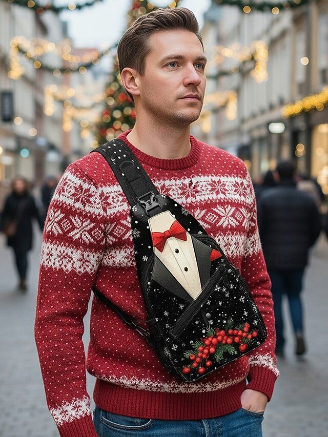 Men’s Lightweight Christmas Sling Bag - Image 4