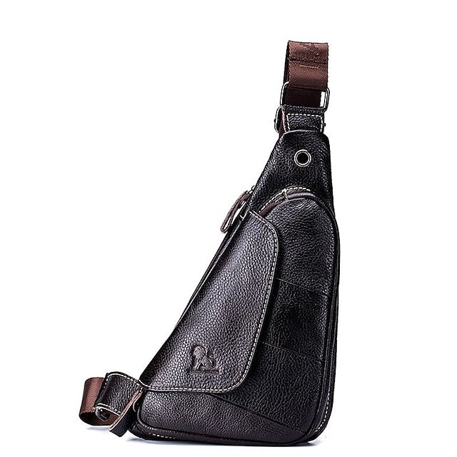 Men’s Cowhide Leather Sling Bag