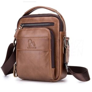 Alternative view of Men’s Cowhide Crossbody Bag with Pattern / Print