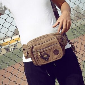 Alternative view of Men’s Durable Canvas Crossbody Bag with Multiple Pockets