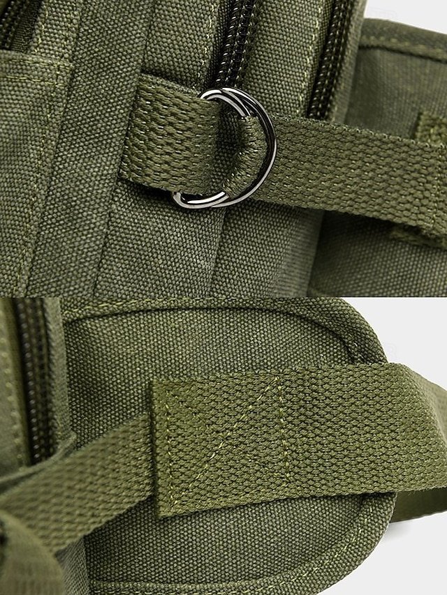 Men’s Durable Canvas Crossbody Bag with Multiple Pockets - Image 7