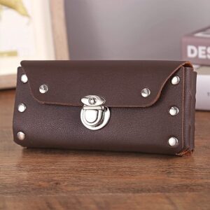 Men’s Faux Leather Belted Mobile Waist Bag with Secure Lock