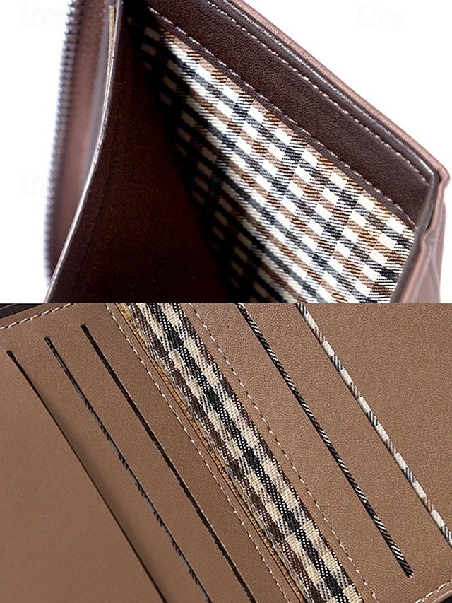 Men’s Faux Leather Wallet with Zipper - Image 6