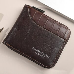 Men’s Faux Leather Zip Wallet
