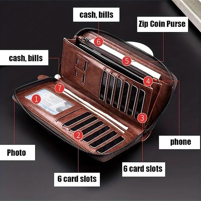 Men’s Lightweight Faux Leather Wallet - Image 4