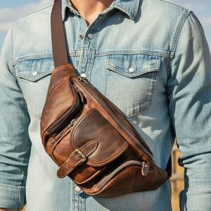 Alternative view of Men’s Lightweight Genuine Leather Fanny Pack
