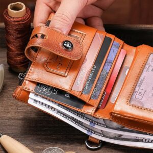 Alternative view of Men’s Genuine Leather RFID Blocking Wallet with Chain