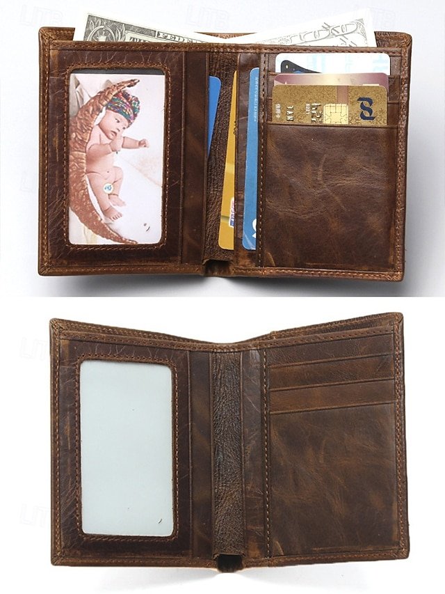 Men’s Genuine Leather Wallet with Crocodile Head Design - Image 6