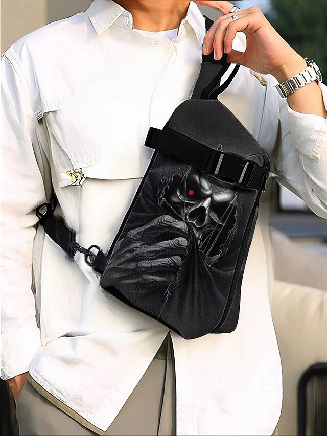 Men’s Gothic Skull Crossbody Bag - Image 4