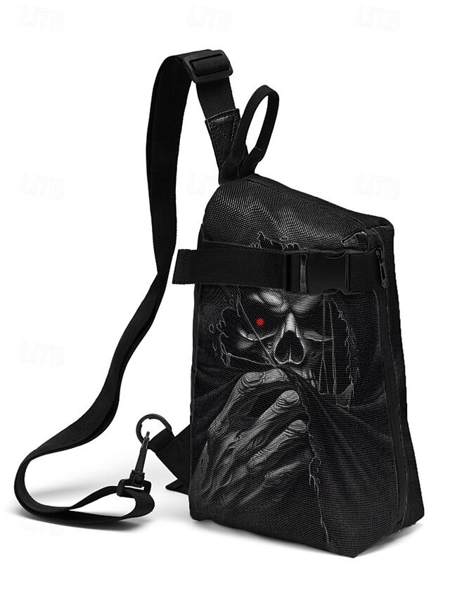 Men’s Gothic Skull Crossbody Bag - Image 6