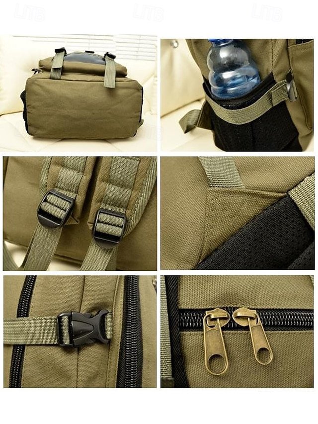 Men’s Large Capacity Canvas Backpack - Image 6