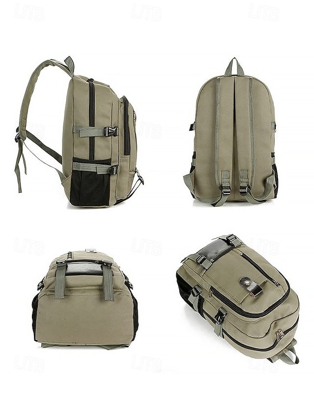 Men’s Large Capacity Canvas Backpack - Image 8