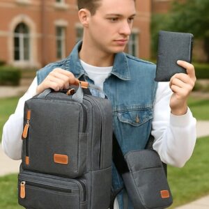 Alternative view of Men’s Large Capacity Multi-Pocket Backpack Set