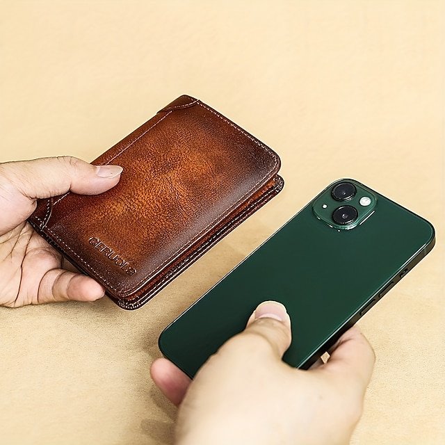 Men’s Large Capacity RFID Blocking Cowhide Leather Wallet - Image 4