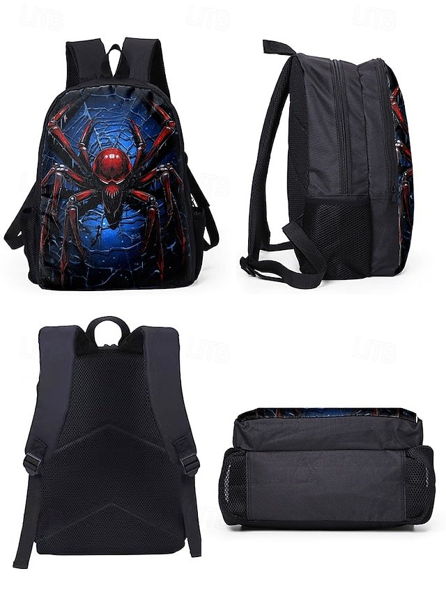 Men’s Large Capacity Spider Print Backpack - Image 8